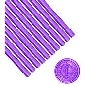 Anbose - Lot de 10 bâtons de cire violets pour cachet de cire vintage pour invitations de mariage, enveloppes de lettres
