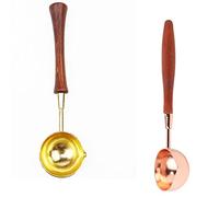 Anbose Lot de 2 cuillères à cire fondue avec manche en bois