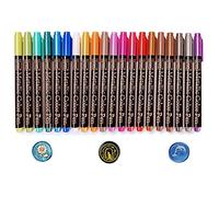 Anbose Lot de 20 stylos à cire pour décoration de cachet de cire, marqueurs métalliques de qualité supérieure pour emballage de cire de mariage, s'adaptent à toutes les perles de cire