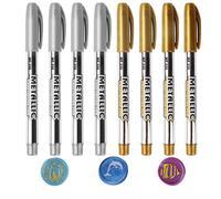 Anbose Lot De 8 Marqueurs Métalliques De Couleur Pour Sceau De Cire Pour Décoration De Sceau De Cire Pour Sceau D'enveloppe De Mariage Compatible Avec Toutes Les Perles De Cire Ou Bâtons De