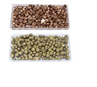 ANBOSE Perles de Cire à Cacheter - 200 PCS Champagne Or + 200 Bleues et Or - Kit de Scellage Avec Cuillère et 2 Bougies Pour Invitations de Fête