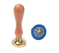 ANBOSE Tampon de Cire à Cacheter Animal - Tête en Laiton Amovible, Manche en Bois - Pour Enveloppe et Hirondelle du Sud