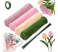 ANBOWEI Cure Pipe Rose, 240pcs Fils Chenilles Loisirs Creatifs