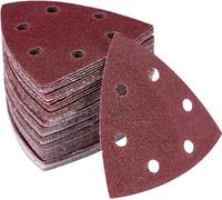 ANBOWEI Papier Abrasif pour Ponceuse Delta, 60pcs Papier a Poncer Triangle