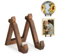 ANBOXIT Support Assiette Decorative en Bois - 15,2 cm, Porte Assiette | Porte Assiette de Table, Presentoir Cadre Photo, Petit Chevale - 1 Pièce