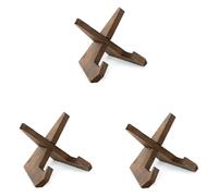 ANBOXIT Support Assiette Decorative, Porte Assiette, Support Assiette en Bois, Presentoir Livre Cadre Photo de Table, Mini Chevalet - 12 cm (3 Pièces)