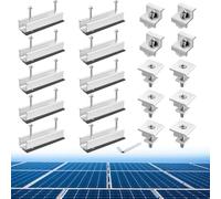 Anbte Kit de Fixation pour Panneau Solaire, pour 4 Panneaux Solaires