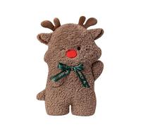 ANBTUKJ Coussin de Noël en Peluche, élan 45 cm Noël Peluche Moelleuse, pour fête Lit Canapé Décoration,Reindeer-One Size