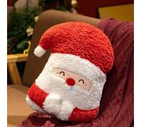 ANBTUKJ Coussin de Noël en Peluche, élan 45 cm Noël Peluche Moelleuse, pour fête Lit Canapé Décoration,Father Christmas-One Size