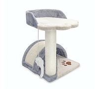 ANBURT Tour pour chat, terrain pour chat, banc d'observation, aire de jeux, gain de place, affûtage des griffes, lit pour chat, multifonctionnel, stable, durable, assemblage facile, jouet inclus