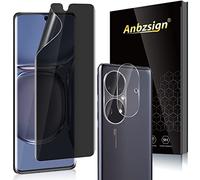 Anbzsign Conçu pour Huawei P50 Pro avec lot de 2 protecteurs d'objectif d'appareil photo et lot de 2 films en TPU flexibles de classe de confidentialité, ultra fin, anti-rayures, sans bulles.