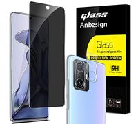 Anbzsign Xiaomi 11T / Xiaomi 11T Pro (2021) avec [2] protecteur d'objectif d'appareil photo et [lot de 2] protecteur d'écran de confidentialité, anti-espion en verre trempé dureté 9H