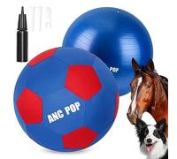 ANC POP Balle de Troupeau pour Chiens et Couverture de Balle de 63,5 cm pour Chevaux - Grande Taille avec Pompe à Main pour Jouer - Balle de Troupeau - Jouets pour Chevaux - Bleu et Rouge