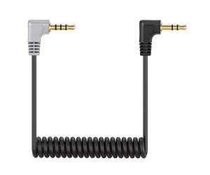 Ancable Câble de Microphone TRS vers TRRS, 3,5 mm Mâle à Mâle Angle Droit câble patch pour Rode VideoMic, VideoMicro Go et Autres Microphones Externes Replacement Rode SC7 Câble Noir