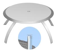 Ancable Couvercle de trou de cheminée 160 mm - Couvercle de tuyau de poêle en acier inoxydable - Couvercle de cheminée pour raccords de cheminée - Couvercle mural universel