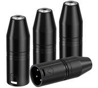 Ancable Lot de 4 adaptateurs de microphone stéréo TRS 3,5 mm vers XLR mâle 3,5 mm vers XLR mâle 3,5 mm, convertisseur audio pour caméscopes, enregistreurs, tables de mixage