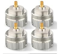 Ancable Lot de 4 adaptateurs de valve de radiateur en métal pour Danfoss RAVL 26 mm vers tête thermostatique M30 x 1,5, accessoires de chauffage durables