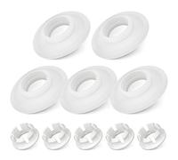 Ancable Lot de 5 joints de valve de chasse compatibles avec réservoir de toilette Ideal Standard avec joint et clip pour vannes de chasse d'eau Ideal Standard Armitage Shanks SV01967 - Blanc