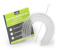 Ancable Tuyau à lait pour machines à café Jura - 5 tuyaux à lait résistants à la chaleur et 10 raccords avec brosse de nettoyage - Compatibilité avec les machines à café automatiques Jura Impressa et