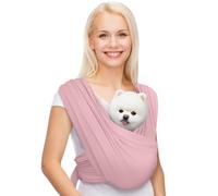 AnccoPlus Sac de transport pour chiens de petite taille, face à l'avant, mains libres, taille réglable, moins de douleurs dorsales, coton de qualité supérieure, sûr et doux, (Standard, rose clair)