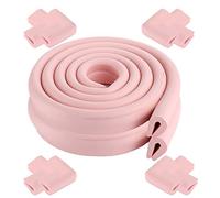 Ancdream Enfants Securite Protections d'angles et Rebords,Bord de 4 m / 13 pi + 8 coins Protecteur de Bord de Table et de Coin pour Bébé, Rose
