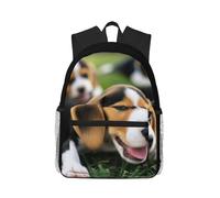 Anceky Adorables chiots beagles jouant dehors. Sac à dos compact et décontracté, sac de voyage unisexe.