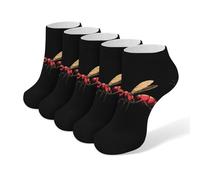 Anceky Ant Lot de 5 paires de chaussettes basses invisibles pour homme et femme