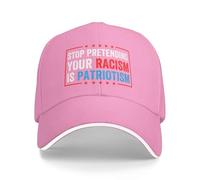 Anceky Arrêtez de Faire comme si Votre racisme était du patriotisme. Casquette de Baseball Noire Tendance, Style « Dad Hat », pour Hommes et Femmes.
