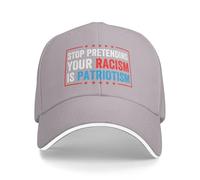 Anceky Arrêtez de Faire comme si Votre racisme était du patriotisme. Casquette de Baseball Noire Tendance, Style « Dad Hat », pour Hommes et Femmes.
