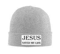 Anceky Bonnet tricoté « Jésus m'a sauvé la Vie » pour Femmes et Hommes