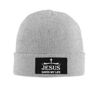 Anceky Bonnet tricoté « Jésus m'a sauvé la Vie » pour Femmes et Hommes