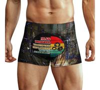 Anceky Boxer pour Homme à Texture rétro, caleçon imprimé, sous-vêtement Extensible, Doux