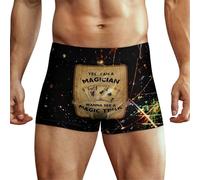 Anceky Boxer pour Homme à Texture rétro étoile Magicien, caleçon Boxeur imprimé, sous-vêtement Extensible, Doux