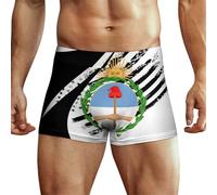 Anceky Boxer pour Homme avec Drapeau de l'Argentine et de l'Amérique, imprimé, sous-vêtement Extensible et Doux