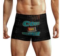 Anceky Boxer pour Homme, Style rétro, Texture Programmeur, caleçon imprimé, sous-vêtement Extensible, Doux