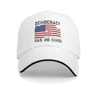 Anceky Casquette de Baseball Ajustable « La démocratie n'a Pas de Roi »