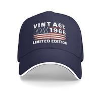 Anceky Casquette de Baseball Vintage édition limitée 1966 pour Papa, Maman, Grand-père ou Grand-mère pour Son 60e Anniversaire