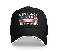 Anceky Casquette de Baseball Vintage édition limitée 1966 pour Papa, Maman, Grand-père ou Grand-mère pour Son 60e Anniversaire