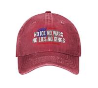 Anceky Casquette en Coton « Pas de Glace, Pas de Guerre, Pas de mensonges, Pas de Rois » - Protestation anti-47