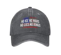 Anceky Casquette en Coton « Pas de Glace, Pas de Guerre, Pas de mensonges, Pas de Rois » - Protestation anti-47