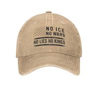 Anceky Casquette en Coton « Pas de Glace, Pas de Guerre, Pas de mensonges, Pas de Rois » - Protestation anti-47