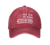 Anceky Casquette en Coton « Pas de Glace, Pas de Guerre, Pas de mensonges, Pas de Rois » - Protestation anti-47