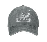 Anceky Casquette en Coton « Pas de Glace, Pas de Guerre, Pas de mensonges, Pas de Rois » - Protestation anti-47