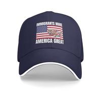 Anceky Casquette « Les Immigrants Font la Grandeur de l'Amérique » - Nous Sommes Tous des Immigrants - Noir