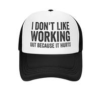 Anceky Casquette Unisexe « Je n'aime Pas Travailler Parce Que ça Fait Mal », Style Baseball, pour Hommes et Femmes.