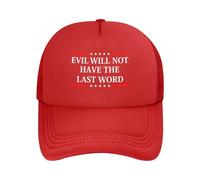 Anceky Casquettes de Baseball en Maille Evil Will Have The Last Word pour Hommes et Femmes