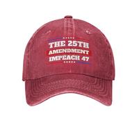 Anceky Chapeau « Appliquez Le 25e amendement » 2547 Destitution 47 Casquette en Coton lavé