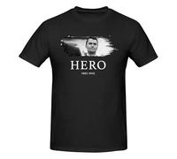 Anceky Charlie Kirk is A Hero T-Shirt Ras du Cou à Manches Courtes « Charlie Kirk est Un héros » pour Homme, en Coton
