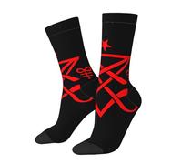 Anceky Chaussettes sataniques Christian Lucifer à haute élasticité et respirabilité, sans aucune pression sur les pieds, unisexes