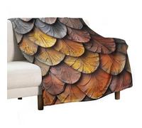 Anceky Couverture en Flanelle Motif écailles de Dragon, Polaire Chaude, Douce et Confortable, Style Vintage 3D Art déco médiéval, pour canapé-lit, 76 x 101 cm